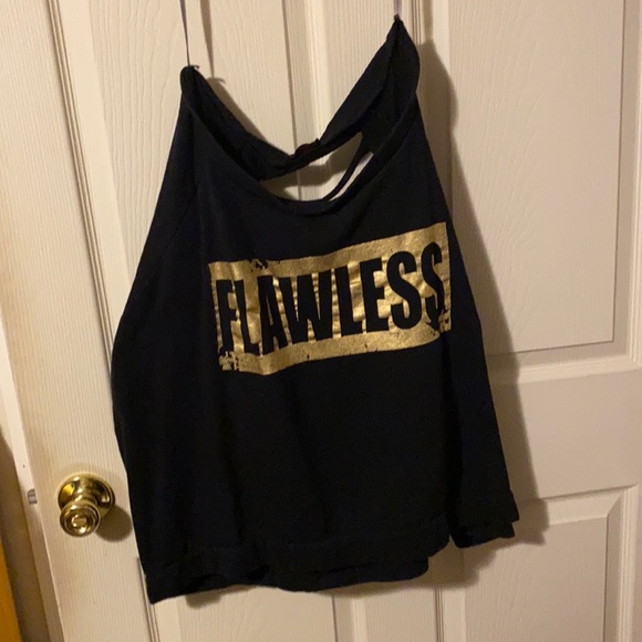 Crop Top, Cut Out Back Sweatshirt - Picture 2 of 4